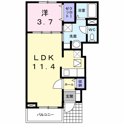 メリディオ葛原Ａ 102【管理NO：1-014741601-01020】 ★家具家電は申し込み後に搬入します★ ★2026年11月中旬入居可能★の物件画像
