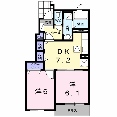ブランミュール水巻Ｃ 103【管理NO：1-017558403-01030】 ★家具家電は申し込み後に搬入します★ ★2026年11月下旬入居可能★の物件画像