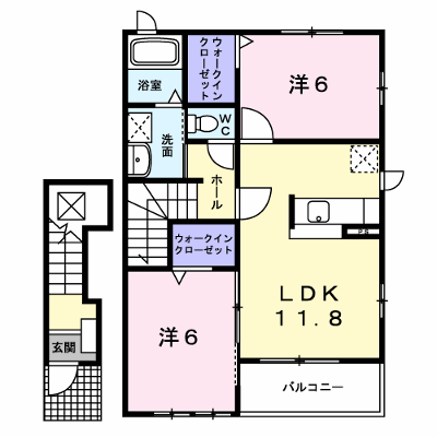 モデッサ大鷹八幡 204【管理NO：1-014620001-02040】 ★家具家電は申し込み後に搬入します★ ★2026年10月下旬入居可能★の物件画像