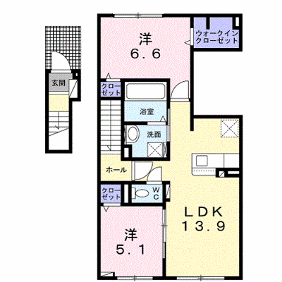 オーク　サイド　パレスⅡ 202【管理NO：1-027909201-02020】 ★家具家電は申し込み後に搬入します★ ★2026年11月下旬入居可能★の物件画像