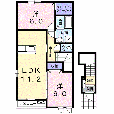 ＲＡＩＮＢＯＷ　ＶＩＥＷ 201【管理NO：1-016444901-02010】 ★家具家電は申し込み後に搬入します★ ★2026年11月中旬入居可能★の物件画像