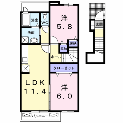 アクティブ・ウィングⅦ 202【管理NO：1-015617801-02020】 ★家具家電は申し込み後に搬入します★ ★2026年11月中旬入居可能★の物件画像