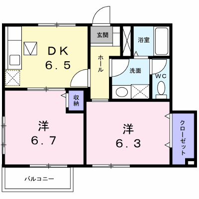 メゾン・ド・ラ・コリーヌ　Ⅱ 104【管理NO：1-012536902-01040】 ★家具家電は申し込み後に搬入します★の物件画像