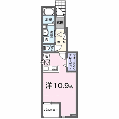 フラン　Ⅰ 102【管理NO：1-027622401-01020】 ★家具家電は申し込み後に搬入します★ ★2026年10月中旬入居可能★の物件画像
