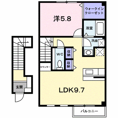 エステルノ 205【管理NO：1-012383801-02040】 ★家具家電は申し込み後に搬入します★ ★2026年11月中旬入居可能★の物件画像