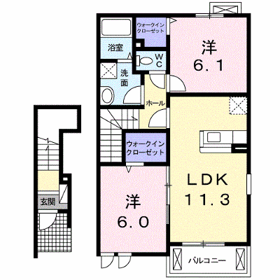 ラフィーネＡ 202【管理NO：1-016409201-02020】 ★家具家電は申し込み後に搬入します★ ★2026年12月中旬入居可能★の物件画像