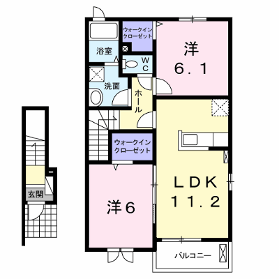 フェリチータＡ 204【管理NO：1-021119001-02040】 ★家具家電は申し込み後に搬入します★ ★2026年12月上旬入居可能★の物件画像