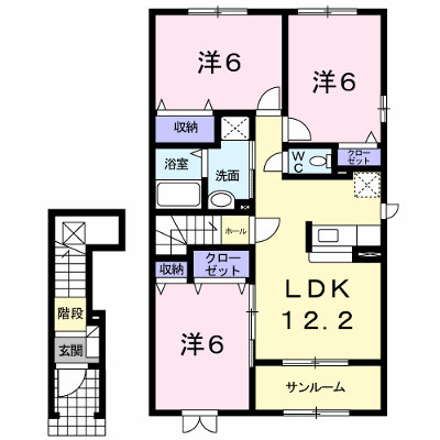アクティブリーフⅢ 202【管理NO：1-015013101-02020】 ★家具家電は申し込み後に搬入します★ ★2026年11月中旬入居可能★の物件画像