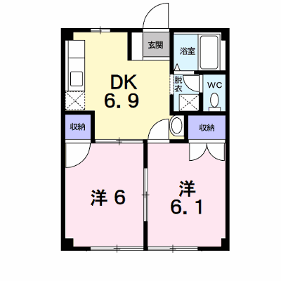 第二常磐荘 104【管理NO：1-004789801-01040】 ★家具家電は申し込み後に搬入します★ ★2026年11月中旬入居可能★の物件画像