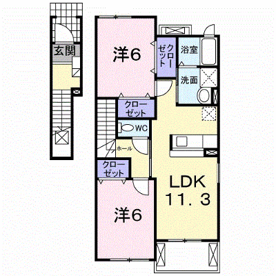 ラフレシールＡ 201【管理NO：1-014109301-02010】 ★家具家電は申し込み後に搬入します★ ★2026年11月中旬入居可能★の物件画像
