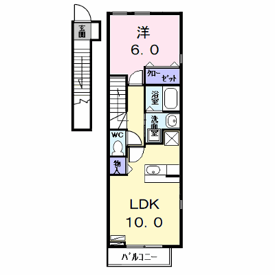 ＢＬＵＥＬＡＧＯＯＮ　ＷＥＳＴ 201【管理NO：1-013737402-02010】 ★家具家電は申し込み後に搬入します★ ★2026年11月中旬入居可能★の物件画像