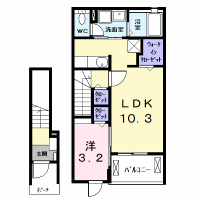 エクシードⅡ 203【管理NO：1-027664901-02030】 ★家具家電は申し込み後に搬入します★ ★2026年11月中旬入居可能★の物件画像