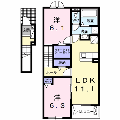メゾン　ソレイユ 202【管理NO：1-026769701-02020】 ★家具家電は申し込み後に搬入します★ ★2026年11月下旬入居可能★の物件画像