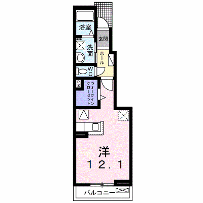 プリムラ　Ｋ 103【管理NO：1-018478301-01030】 ★家具家電は申し込み後に搬入します★ ★2026年12月中旬入居可能★の物件画像