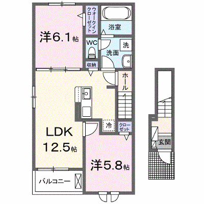 ルークス後三条Ⅱ 201【管理NO：1-028667702-02010】 ★家具家電は申し込み後に搬入します★ ★2027年03月下旬入居可能★の物件画像