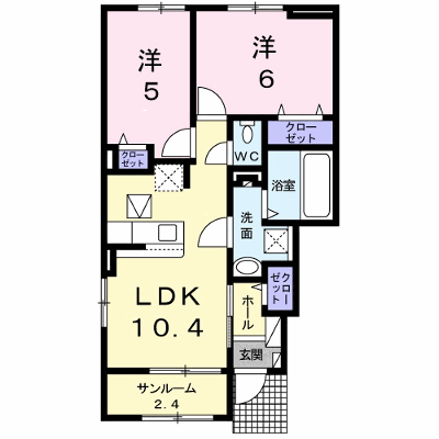 メゾンルミネ洲本Ⅱ 101【管理NO：1-027263302-01010】 ★家具家電は申し込み後に搬入します★ ★2026年10月下旬入居可能★の物件画像