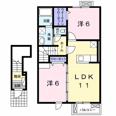 カサ　ボニータＢ 202【管理NO：1-023354901-02020】 ★家具家電は申し込み後に搬入します★ ★2027年01月下旬入居可能★の物件画像