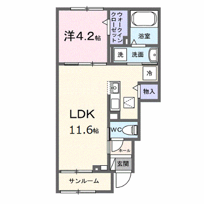 クレストールⅢ　Ｂ 102【管理NO：1-028170902-01020】 ★家具家電は申し込み後に搬入します★ ★2026年11月下旬入居可能★の物件画像