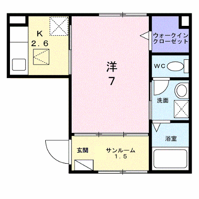 クロシェットⅡ 101【管理NO：1-027945201-01010】 ★家具家電は申し込み後に搬入します★ ★2026年12月下旬入居可能★の物件画像
