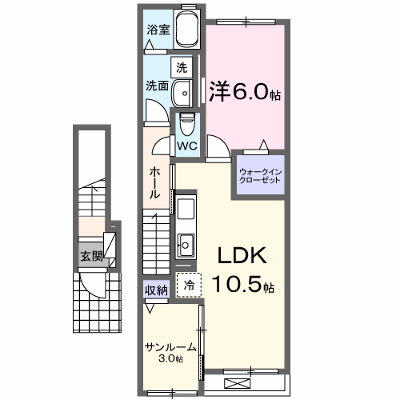 ふるり 204【管理NO：1-027720401-02040】 ★家具家電は申し込み後に搬入します★の物件画像