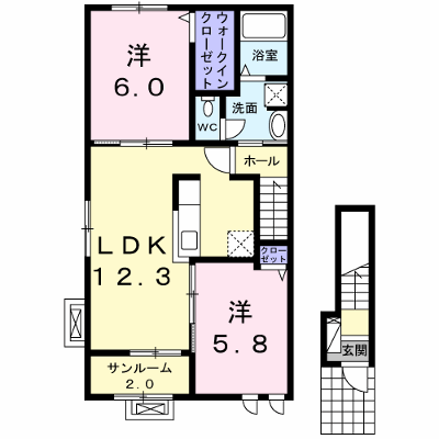 メゾン　ソレイユ 201【管理NO：1-020447602-02010】 ★家具家電は申し込み後に搬入します★ ★2026年11月中旬入居可能★の物件画像