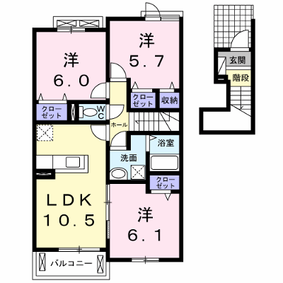 メゾン・サンシャイン　Ⅱ 203【管理NO：1-017946502-02030】 ★家具家電は申し込み後に搬入します★ ★2026年11月中旬入居可能★の物件画像