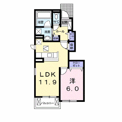 ラ・ヴィ・エゼＢ 104【管理NO：1-023701202-01040】 ★家具家電は申し込み後に搬入します★ ★2026年11月上旬入居可能★の物件画像