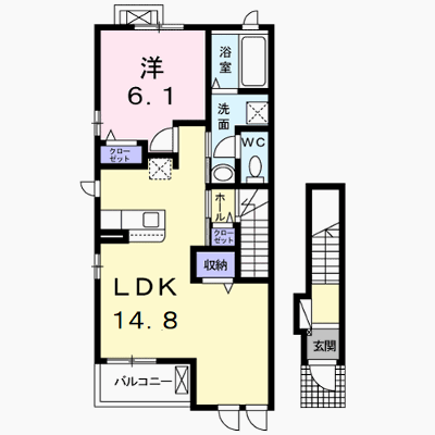 エスペランサ　Ⅱ 201【管理NO：1-025138202-02010】 ★家具家電は申し込み後に搬入します★ ★2026年10月下旬入居可能★の物件画像
