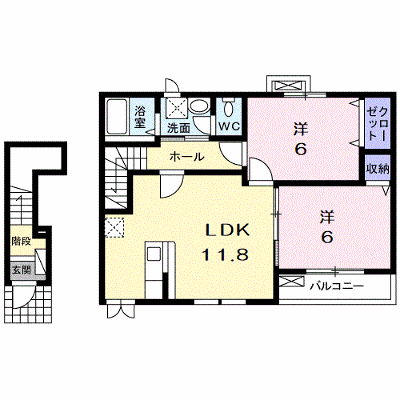 ラネージュⅢ番館 205【管理NO：1-016136301-02050】 ★家具家電は申し込み後に搬入します★の物件画像