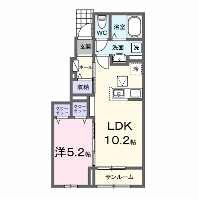 ラ・ヴィスタ京都北山 102【管理NO：1-027989601-01020】 ★家具家電は申し込み後に搬入します★ ★2027年04月上旬入居可能★の物件画像
