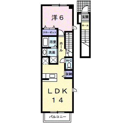 プラム　Ⅱ 201【管理NO：1-016009501-02010】 ★家具家電は申し込み後に搬入します★ ★2026年11月上旬入居可能★の物件画像
