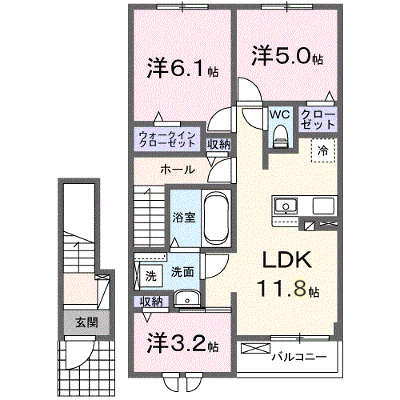 ロータス三室　Ｃ 203【管理NO：1-027709703-02030】 ★家具家電は申し込み後に搬入します★ ★2026年12月下旬入居可能★の物件画像