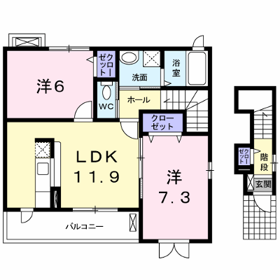 グランド　ソレーユⅠ 203【管理NO：1-015548301-02030】 ★家具家電は申し込み後に搬入します★ ★2026年11月下旬入居可能★の物件画像
