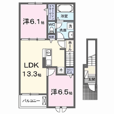 アポロⅠ 202【管理NO：1-028504101-02020】 ★家具家電は申し込み後に搬入します★ ★2027年03月下旬入居可能★の物件画像