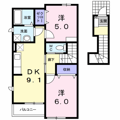 サニーウインドＡ 202【管理NO：1-013014601-02020】 ★家具家電は申し込み後に搬入します★ ★2026年12月中旬入居可能★の物件画像