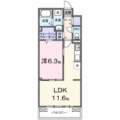 オークレアⅠ 203【管理NO：1-028738601-02030】 ★家具家電は申し込み後に搬入します★ ★2027年04月上旬入居可能★の物件画像