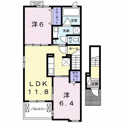 Ｐｒｏｍｅｎａｄｅ 201【管理NO：1-021056601-02010】 ★家具家電は申し込み後に搬入します★ ★2026年11月中旬入居可能★の物件画像