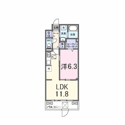 ロジュマンＫ 104【管理NO：1-028684401-01040】 ★家具家電は申し込み後に搬入します★ ★2027年04月上旬入居可能★の物件画像