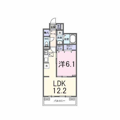 ロジュマンＫ 102【管理NO：1-028684401-01020】 ★家具家電は申し込み後に搬入します★ ★2027年04月上旬入居可能★の物件画像