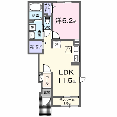 パルティール　ｕｎ 102【管理NO：1-027396001-01020】 ★家具家電は申し込み後に搬入します★ ★2026年10月下旬入居可能★の物件画像