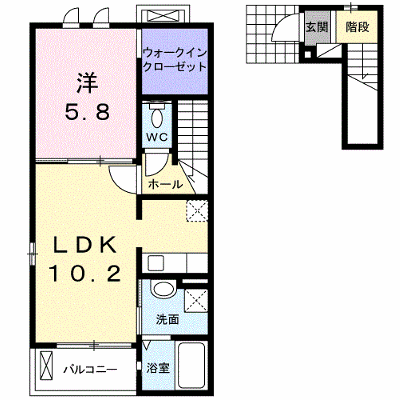宇多津町新開アパート 202【管理NO：1-018244801-02020】 ★家具家電は申し込み後に搬入します★ ★2026年12月中旬入居可能★の物件画像