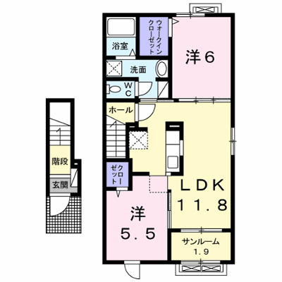 メゾン・ド・キャナルＡ 203【管理NO：1-021348101-02030】 ★家具家電は申し込み後に搬入します★ ★2027年01月下旬入居可能★の物件画像