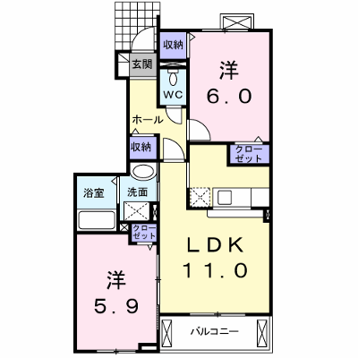 ベル・フィオーレⅠ 103【管理NO：1-014377201-01030】 ★家具家電は申し込み後に搬入します★ ★2026年11月下旬入居可能★の物件画像