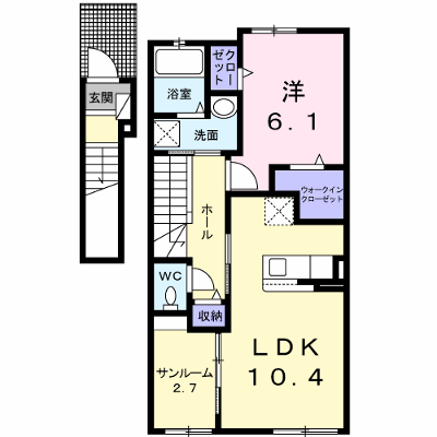 プリムヴェール 202【管理NO：1-026171701-02020】 ★家具家電は申し込み後に搬入します★ ★2026年11月下旬入居可能★の物件画像
