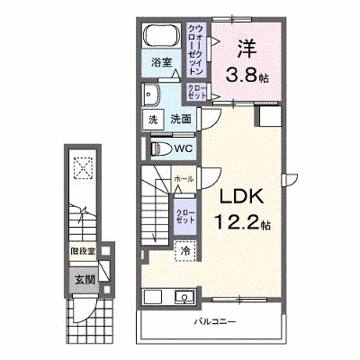 アマルコルド 204【管理NO：1-028766201-02040】 ★家具家電は申し込み後に搬入します★ ★2027年02月上旬入居可能★の物件画像