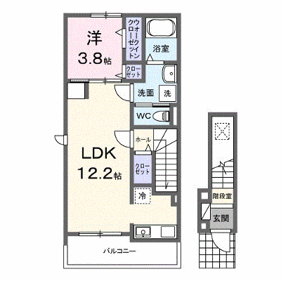 アマルコルド 201【管理NO：1-028766201-02010】 ★家具家電は申し込み後に搬入します★ ★2027年02月上旬入居可能★の物件画像