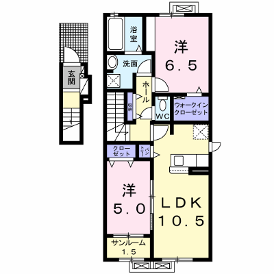 リズム　Ｂ 201【管理NO：1-025327902-02010】 ★家具家電は申し込み後に搬入します★ ★2026年12月中旬入居可能★の物件画像