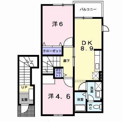 ピュアランドⅡ 204【管理NO：1-011177602-02040】 ★家具家電は申し込み後に搬入します★ ★2026年12月中旬入居可能★の物件画像