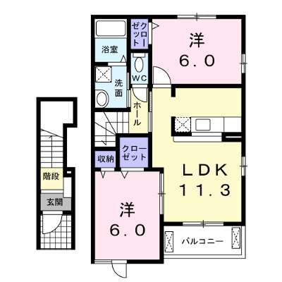 ランベリール 202【管理NO：1-014789501-02020】 ★家具家電は申し込み後に搬入します★ ★2026年11月中旬入居可能★の物件画像