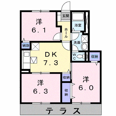 シャルマン桜Ａ 103【管理NO：1-009566901-01030】 ★家具家電は申し込み後に搬入します★ ★2026年12月中旬入居可能★の物件画像